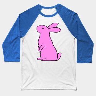 Simple rabbit - pink Baseball T-Shirt